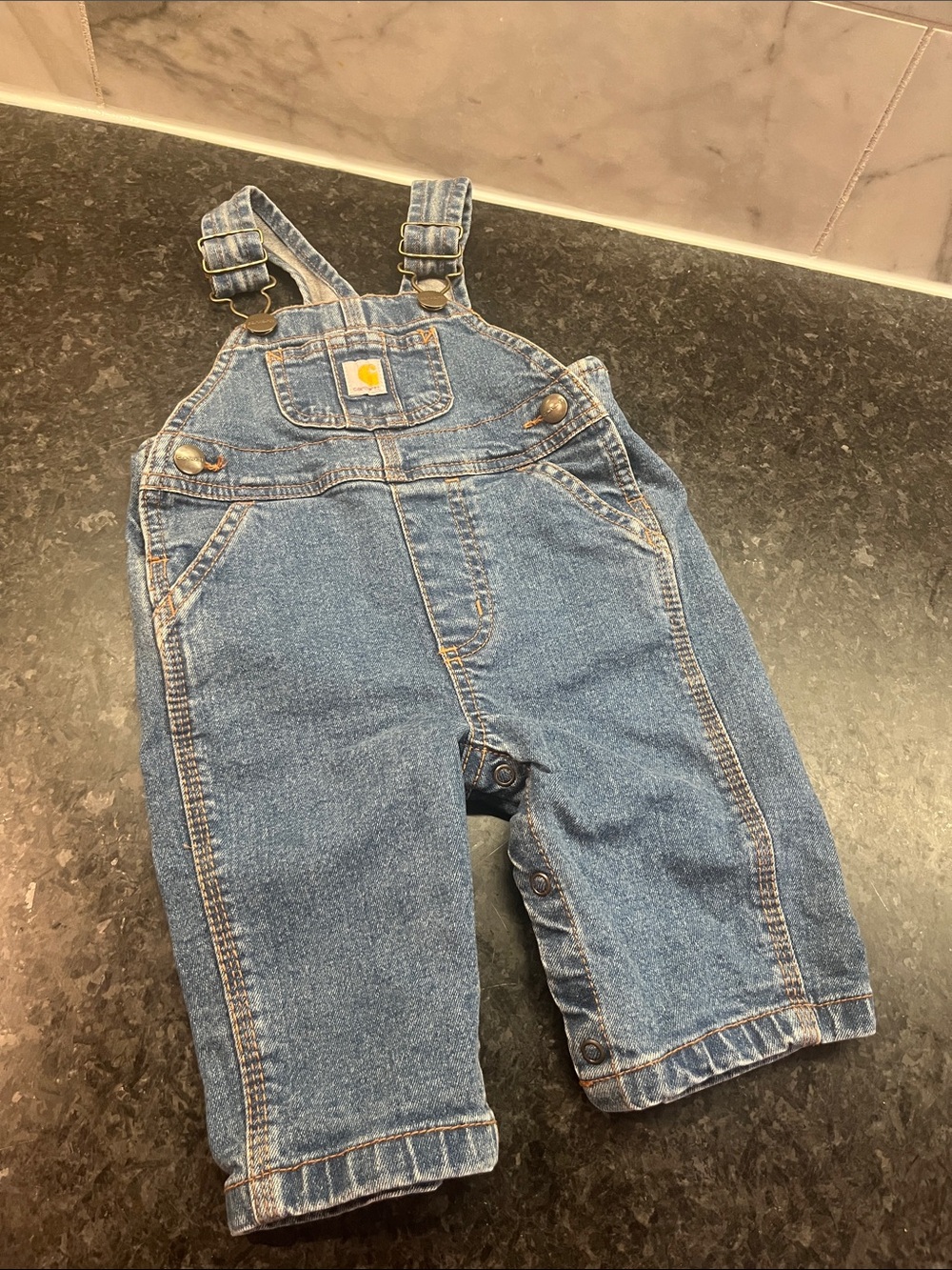 Carhartt Classic Light Blue Denim Overalls for Kids